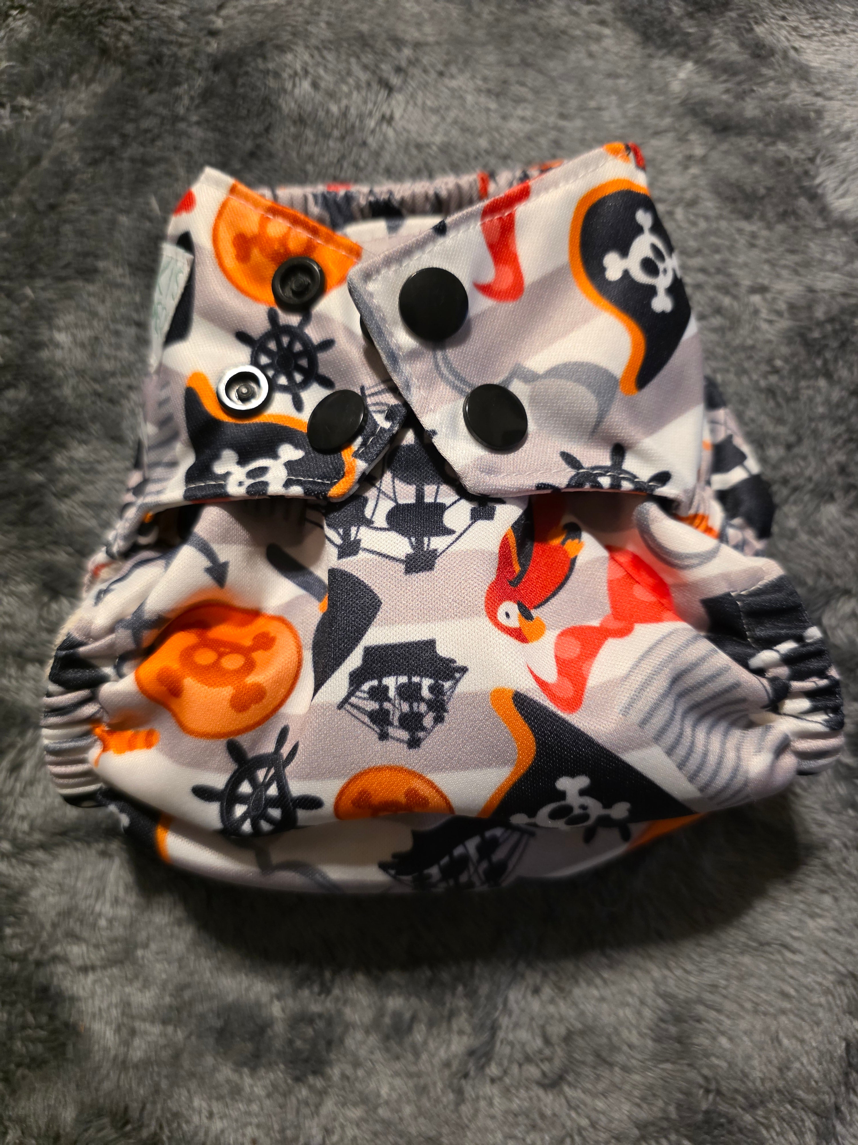 NB Nickies Diapers Cover (pirates)