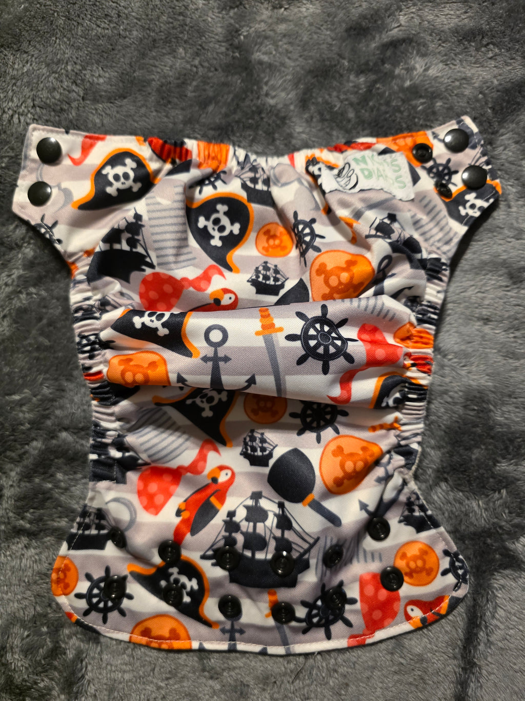 NB Nickies Diapers Cover (pirates)