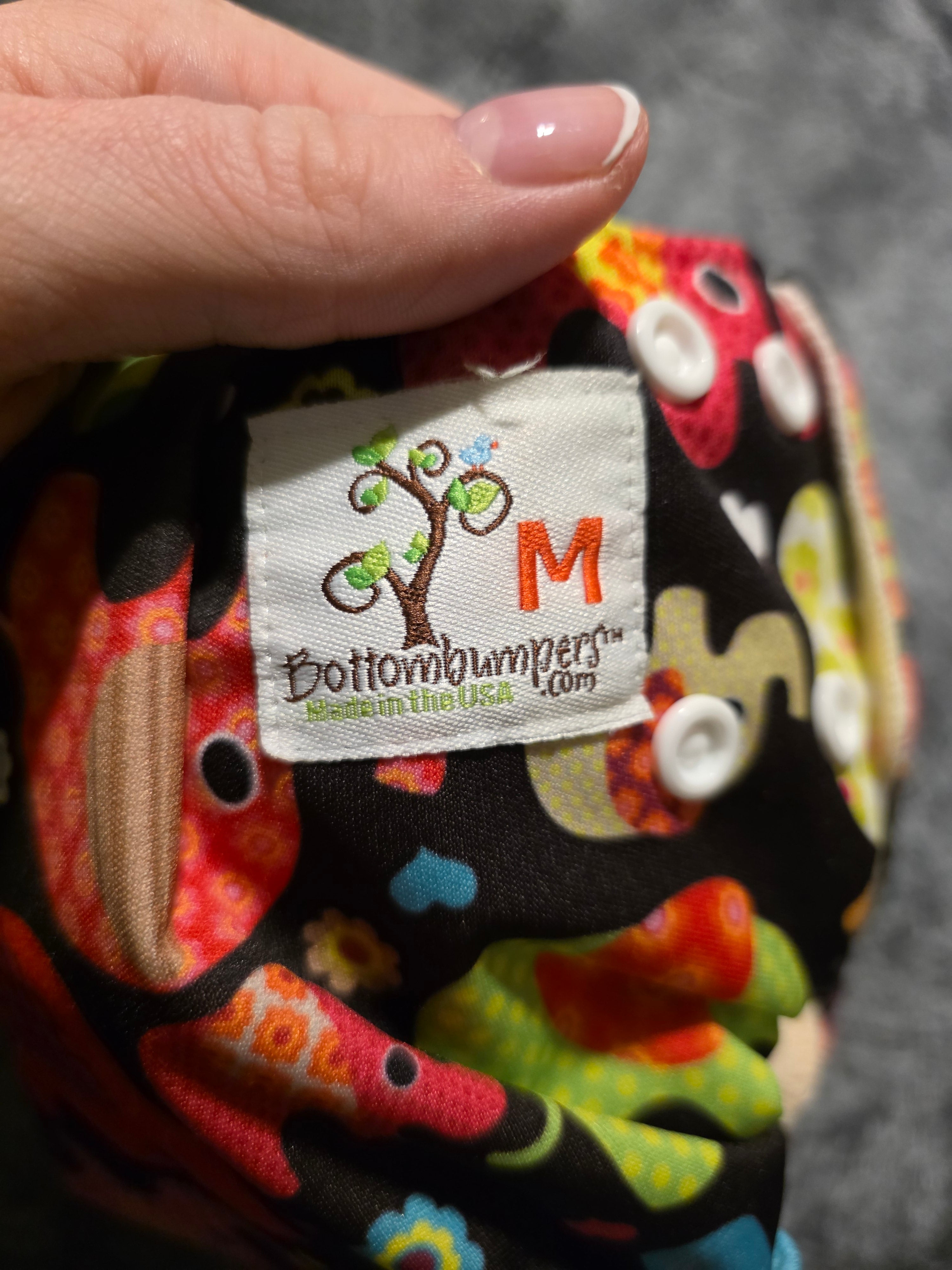 OS Bottombumbers cover w insert (elephants)